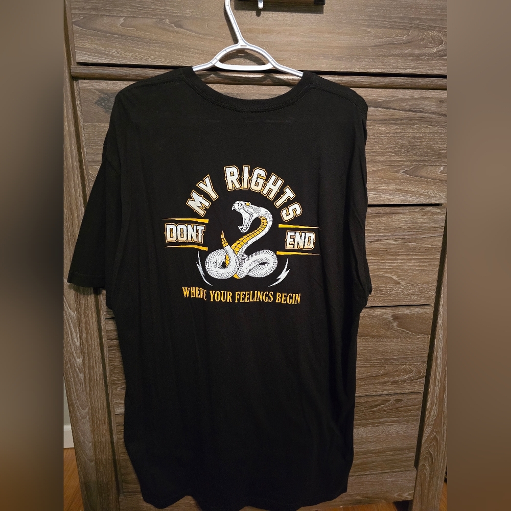 Next Level Apparel Black Tee with Snake and Text Design